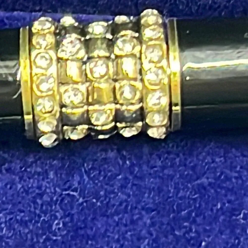 Bella Perlina Make It Personal Interchangeable Bead Gold Tone Pen Set Gift Box